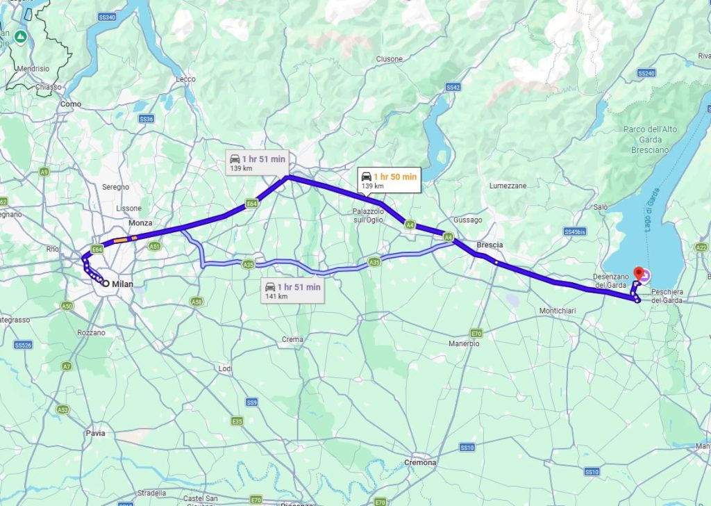 Milan to Sirmione 5 Milan to Sirmione transfer road